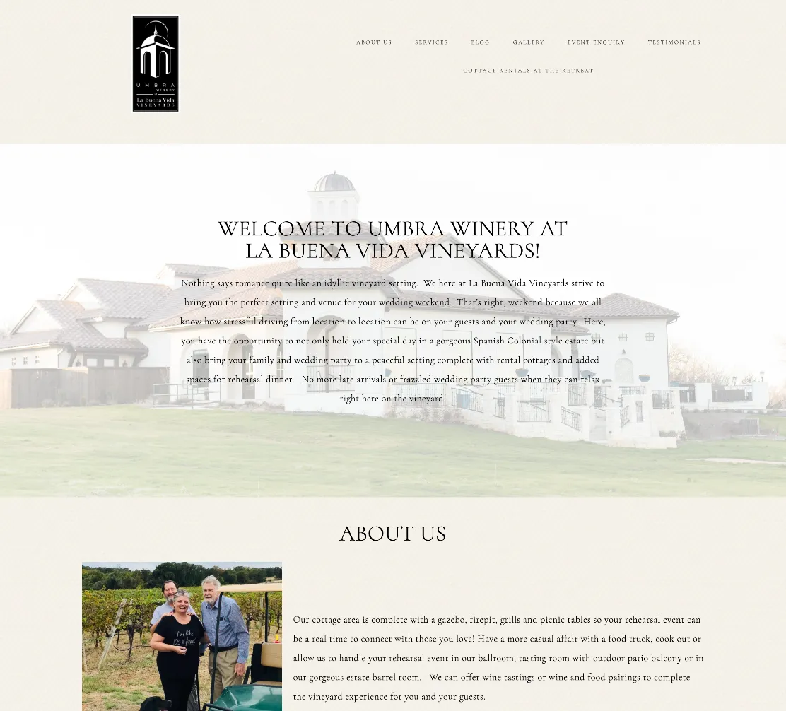 La Buena Vida Vineyards Website