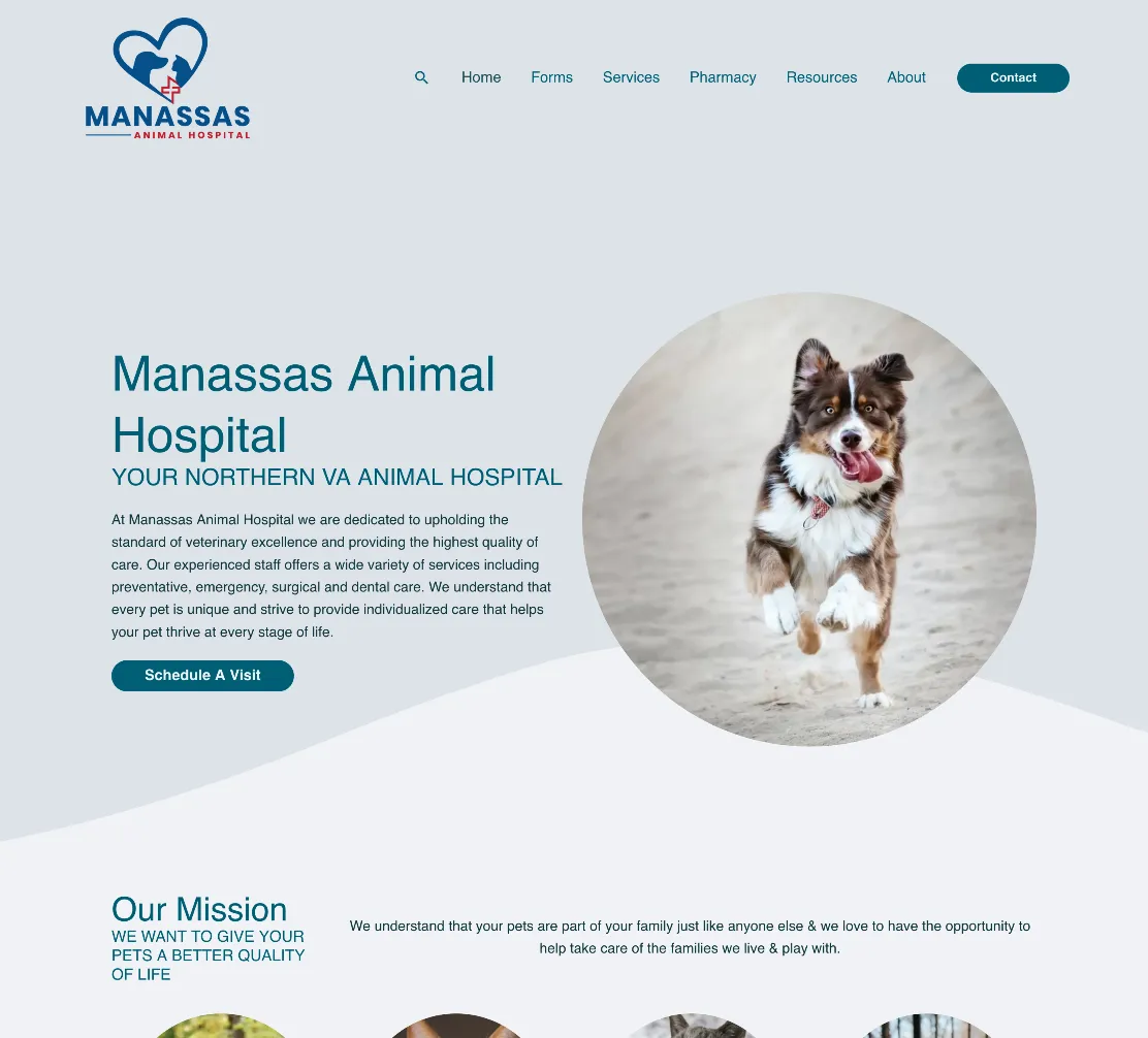 Manassas Animal Hospital Website