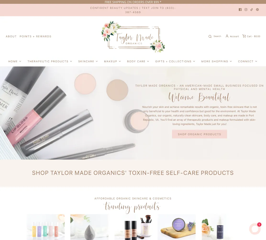 Taylor Made Organics Website